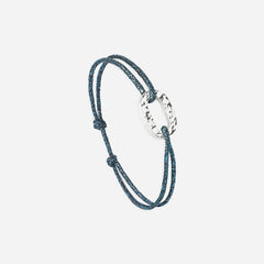 LE VENT À LA FRANÇAISE Bracelet Maillon Plat 16mm Plaqué Argent Martelé