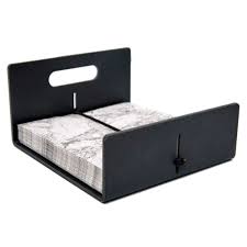 LINDDNA Porte-serviettes en cuir Anthracite
