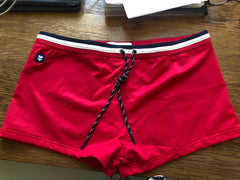 short de bain rouge le slip francais