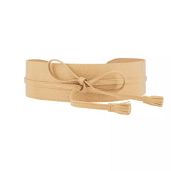 ceinture corset en cuir de veau couleur sand collection vaincourt