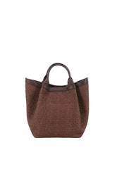 ABRO Sac shopping ESSENTAIL Small Raffia caramel cognac