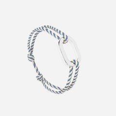 LE VENT À LA FRANÇAISE Bracelet maillon plat 22 mm plaqué argent