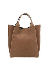 ABRO sac shopping ESSENTAIL medium cuir, suede/cuir
