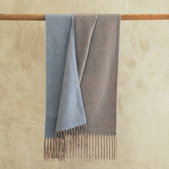 echarpe cachemire chandigarh bleue brun de vian tiran