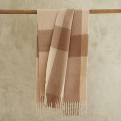 echarpe laine baby camel brun de vian tiran