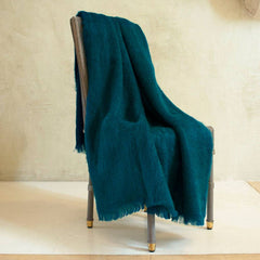plaid mohair bleu nuit brun de vian tiran