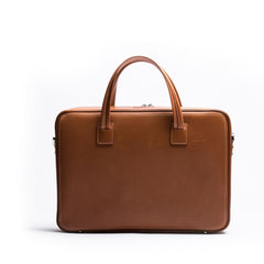 porte document en cuir marron cognac alessandor lundi paris