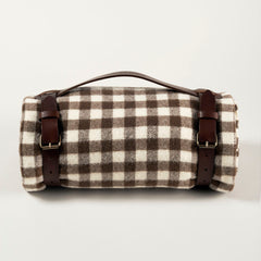 sangle pour plaid cuir marron brun de vian tiran
