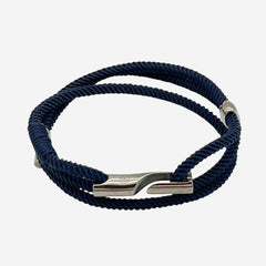 bracelet mixte cordon torsadé bleu alanne b