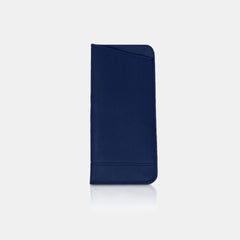 etui à lunettes en cuir bleu nuit marcel louvreuse