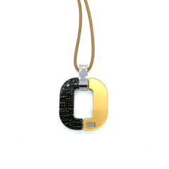 XAVIER DEROME Pendentif C164 - Noir écaillé doré